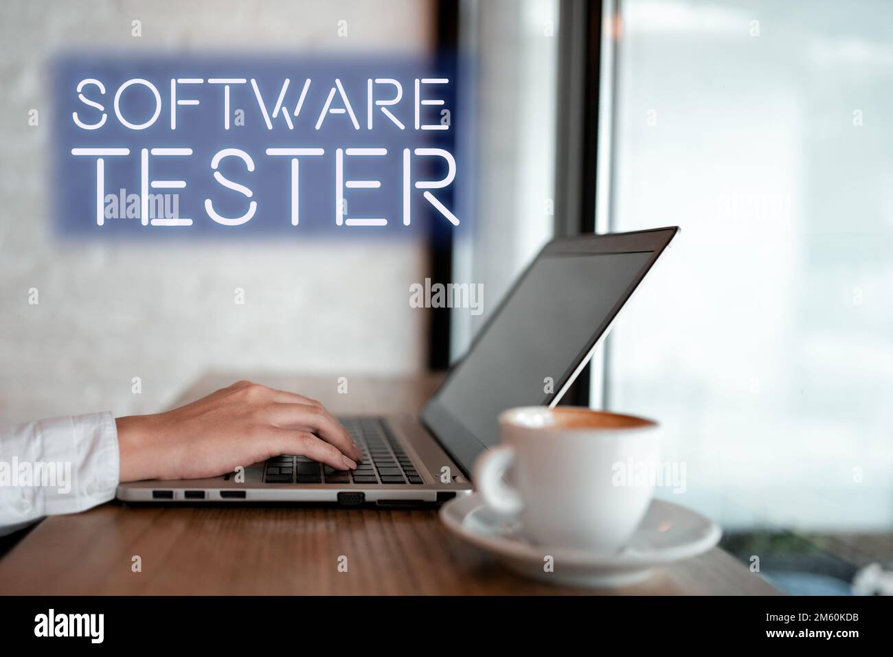 Text sign showing Software Tester. Business overview implemented to