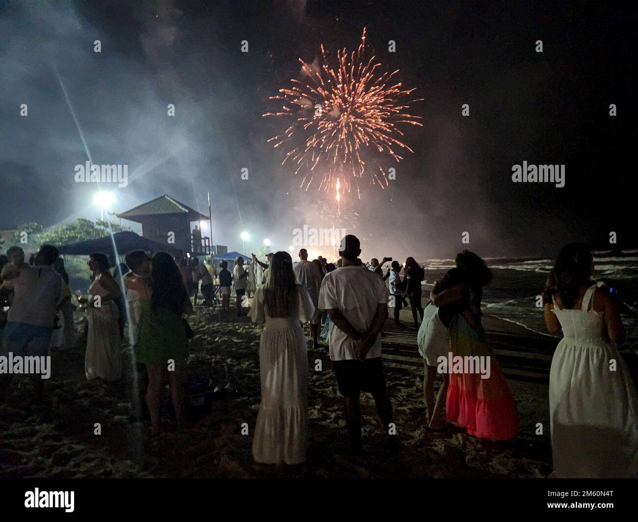Florianopolis, Santa Catarina, Brasil. 1st Jan, 2023. (INT) New Years Eve at Brava Beach in Florianopolis. January 01, 2023, Florianopolis, Santa Catarina, Brazil: New Year's Eve 2023 party was celebrated by some Florianopolis, Santa Catarina, Brasil. 1st Jan, 2023. (INT) New Years Eve at Brava Beach in Florianopolis. January 01, 2023, Florianopolis, Santa Catarina, Brazil: New Year's Eve 2023 party was celebrated by some