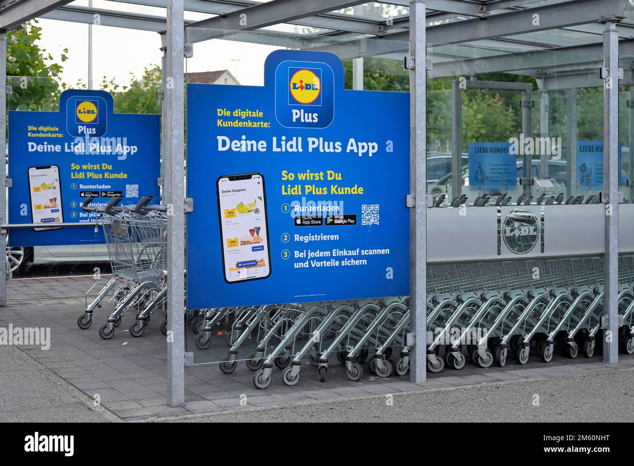 Advertising Lidl Plus App Stock Photo
