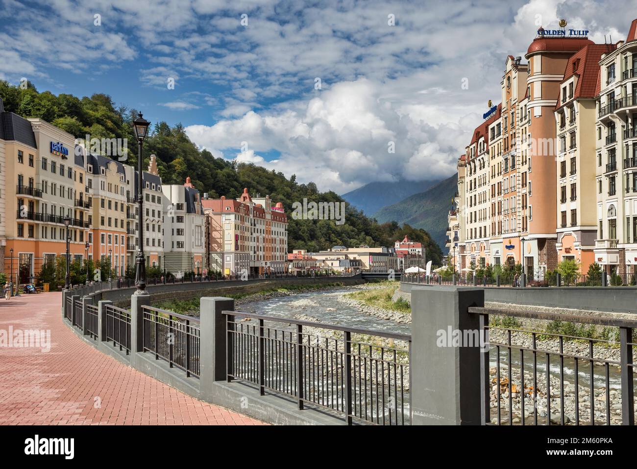 Hotels in Rosa Khutor, Sochi, Russia Stock Photo