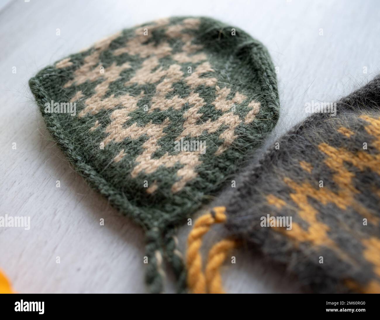 knitted newborn baby clothes Stock Photo Alamy