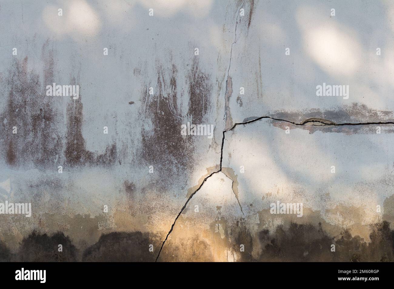 dirty wall texture color white blue Stock Photo
