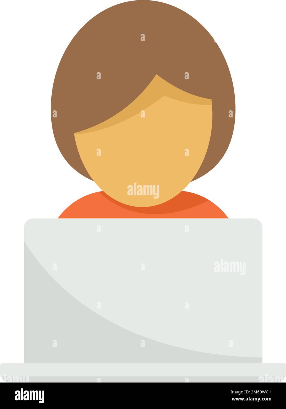Programming for children icon flat vector. School young kid. Computer ...