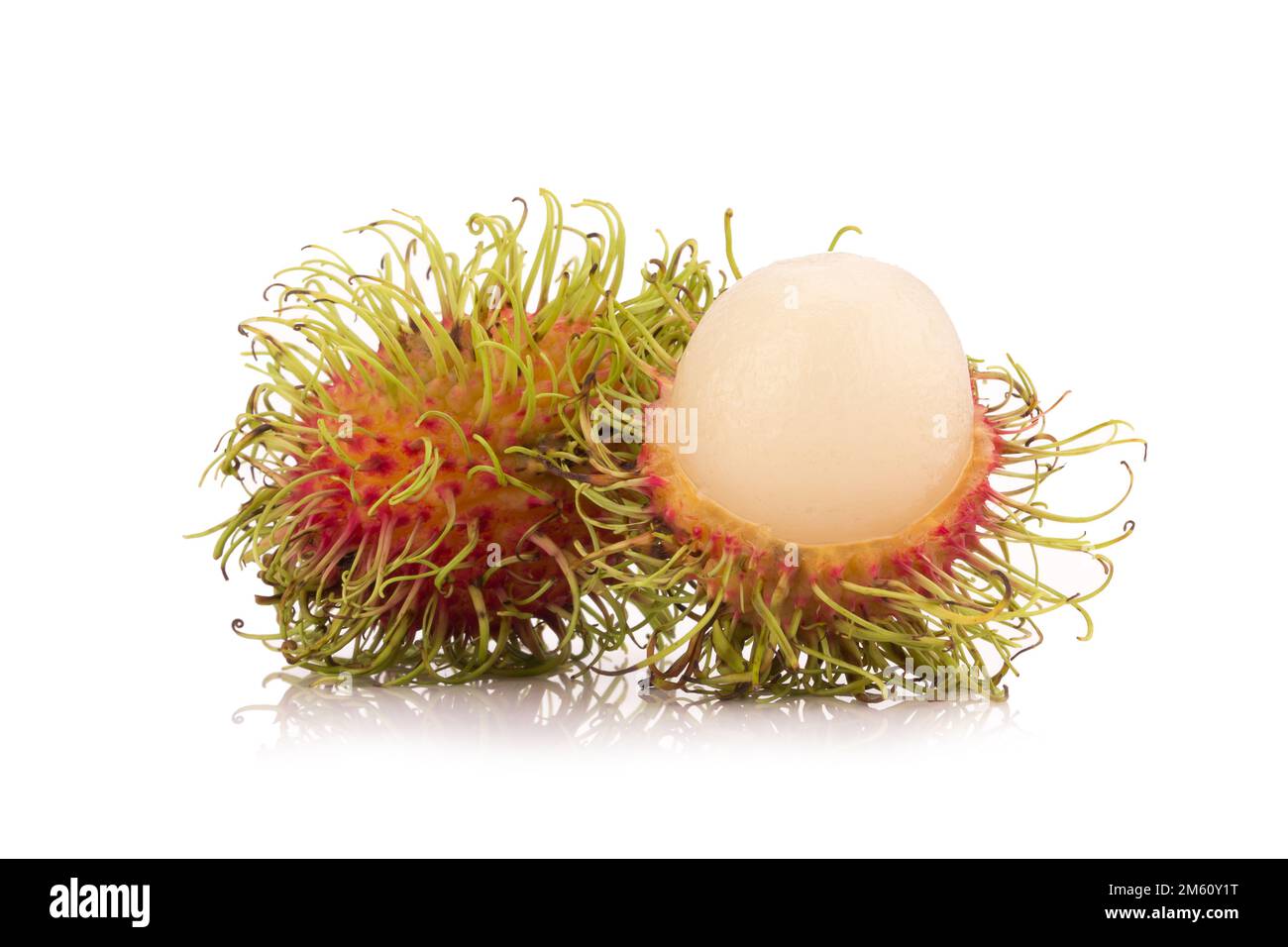 fresh rambutan isolate on white background Stock Photo - Alamy