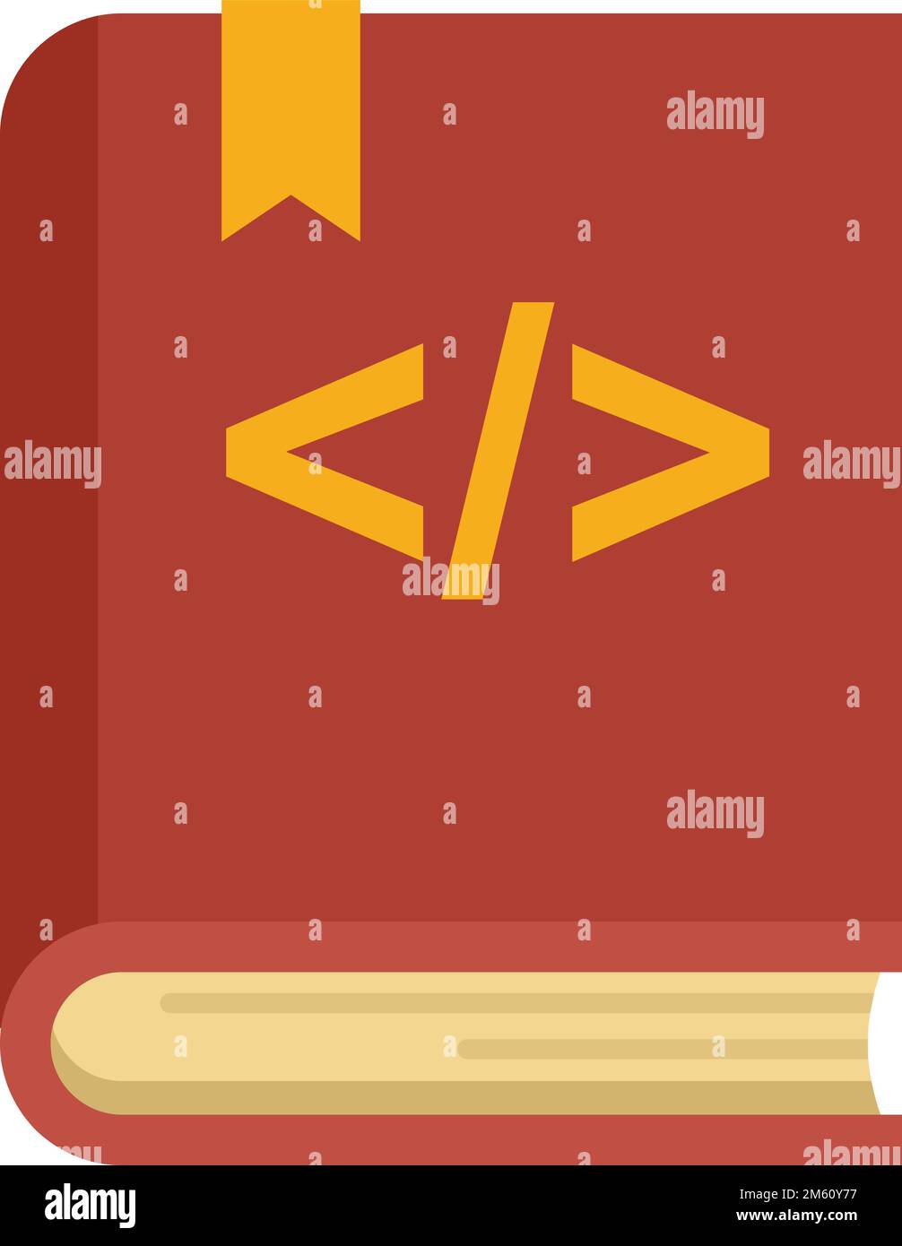 Programming book icon flat vector. Online education. Study training ...