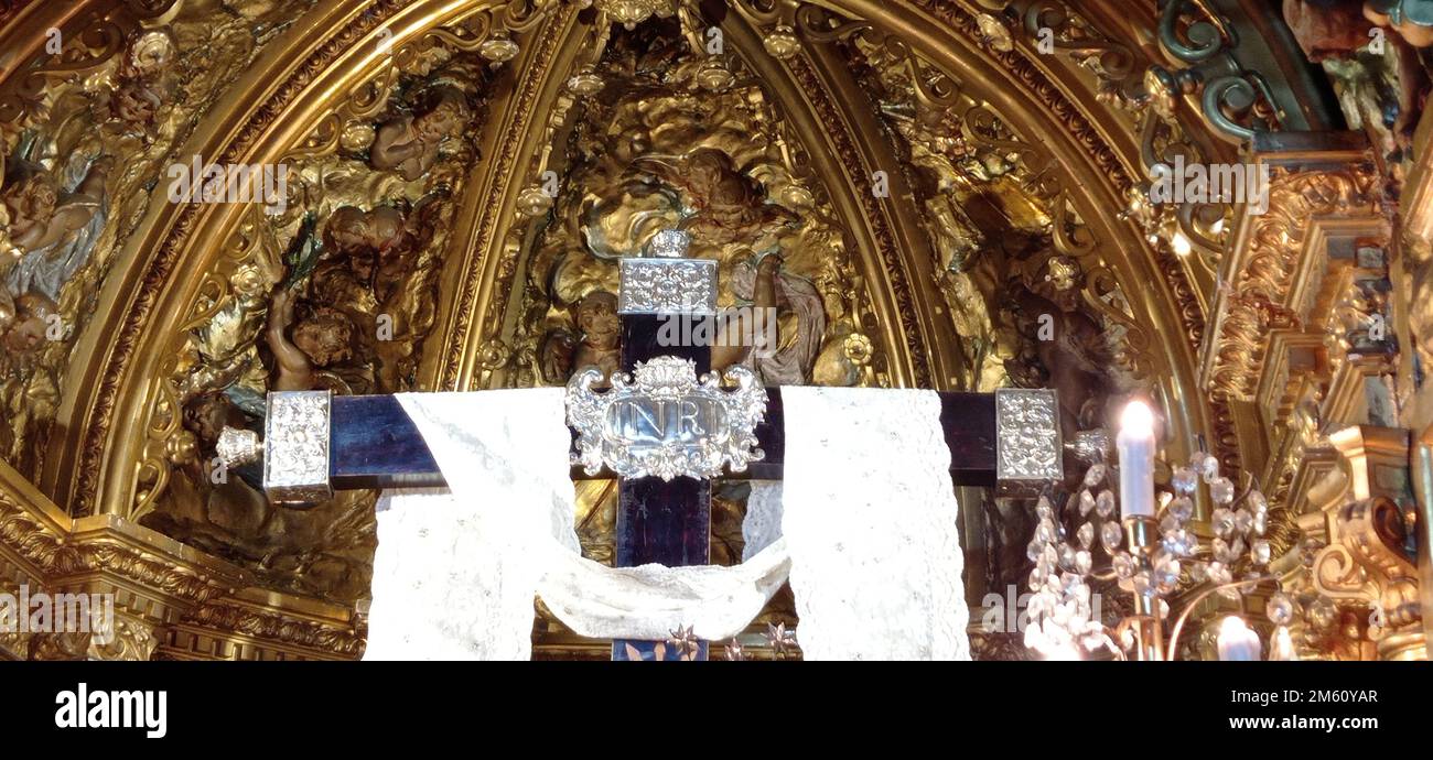 La Iglesia de la Vera Cruz, sita en la ciudad de Salamanca, es un templo barroco sede de la Ilustre Cofradía de la Santa Cruz del Redentor y de la Pur Stock Photo