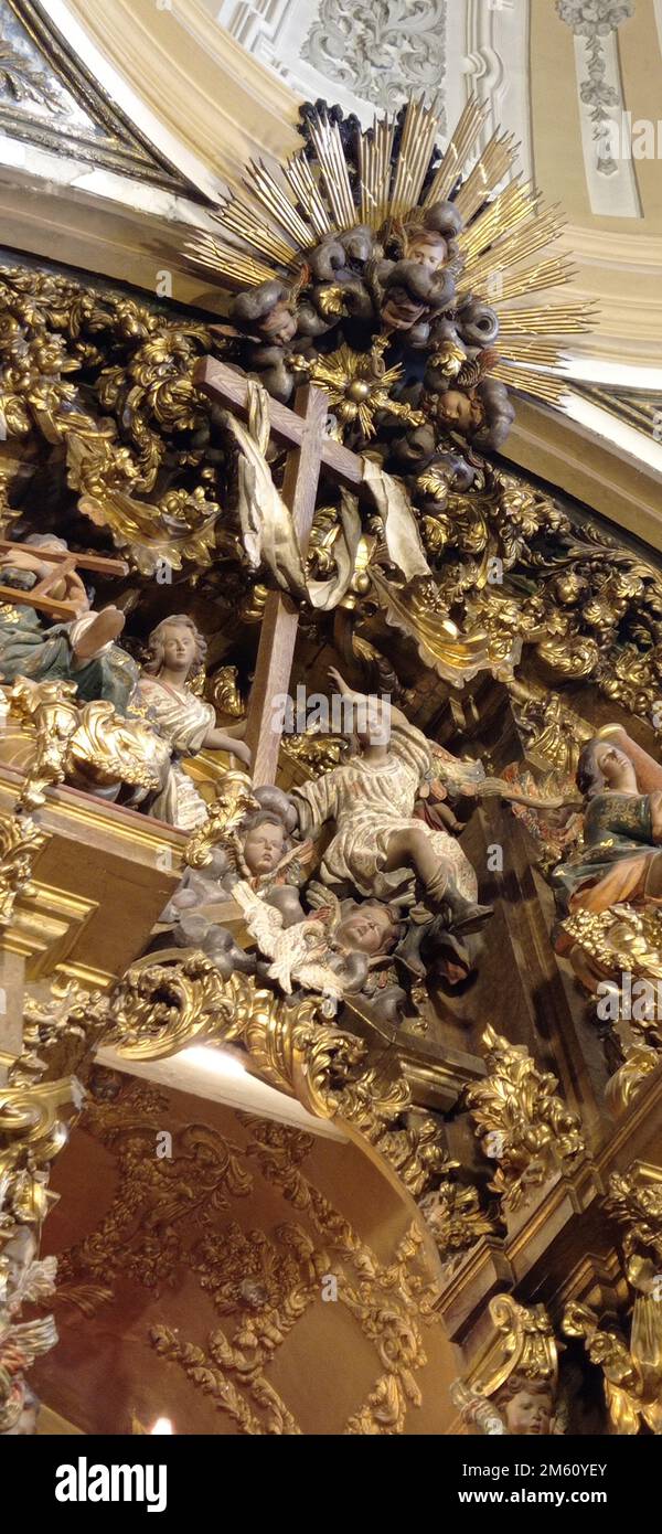 La Iglesia de la Vera Cruz, sita en la ciudad de Salamanca, es un templo barroco sede de la Ilustre Cofradía de la Santa Cruz del Redentor y de la Pur Stock Photo