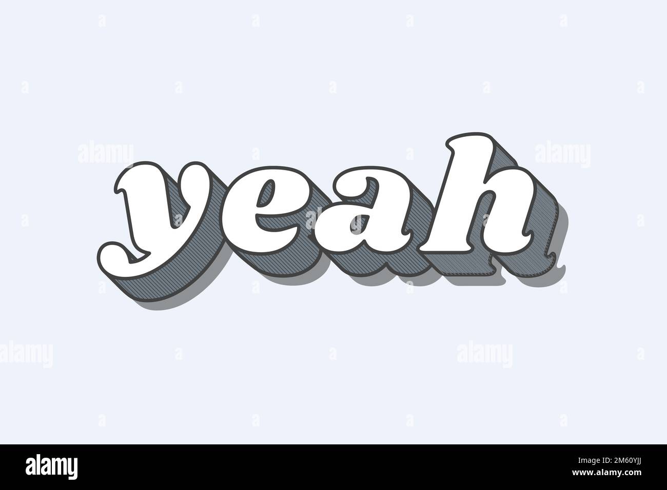 Yeah word retro typography vector Stock Vector Image & Art Alamy