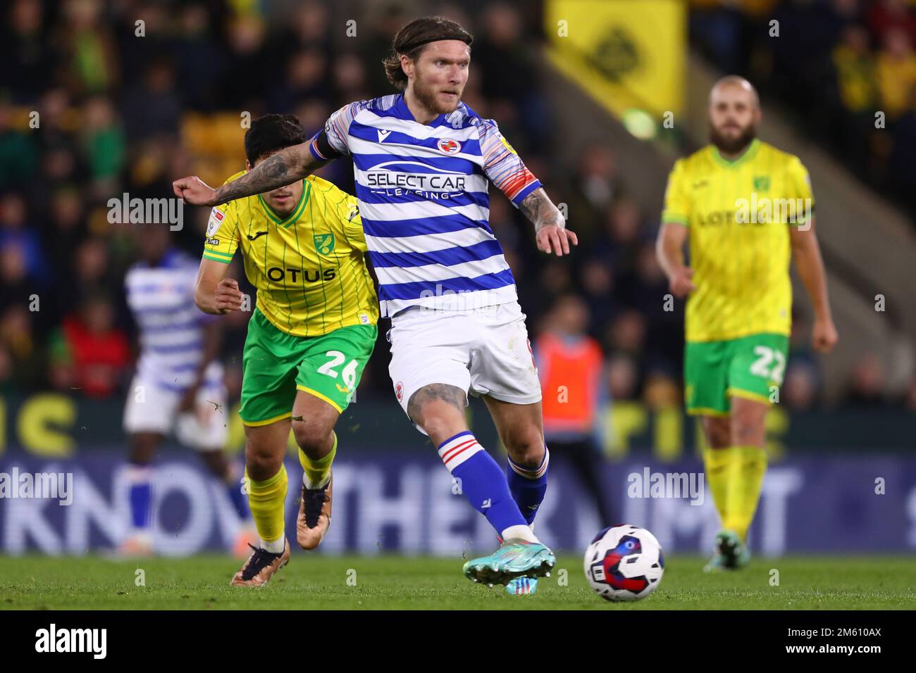 Jeff Hendrick of Reading - Norwich City v Reading, Sky Bet Championship, Carrow Road, Norwich, UK - 30th December 2022  Editorial Use Only - DataCo restrictions apply Stock Photo