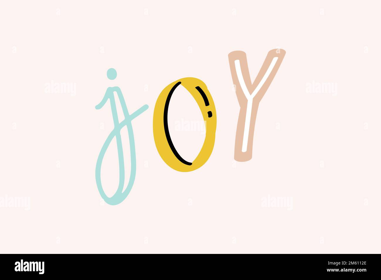 Joy doodle word colorful vector clipart Stock Vector Image & Art - Alamy