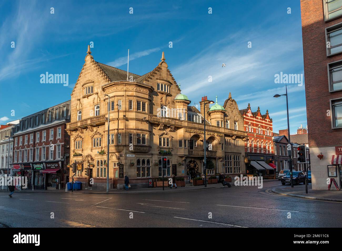 Liverpool, UK:  The Philharmonic Dining Rooms, Hope Street. An ornate Victorian pub and restaurant in the city centre. Stock Photo