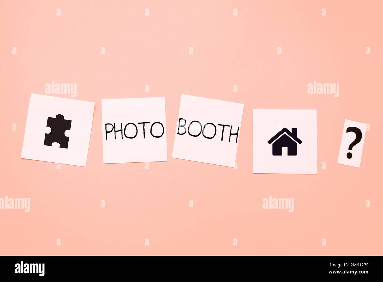 Text Sign Showing Photo Booth. Concept Meaning Form of Photo Sharing and  Publishing in the Format of a Blog Stock Illustration - Illustration of  concept, workplace: 264982580