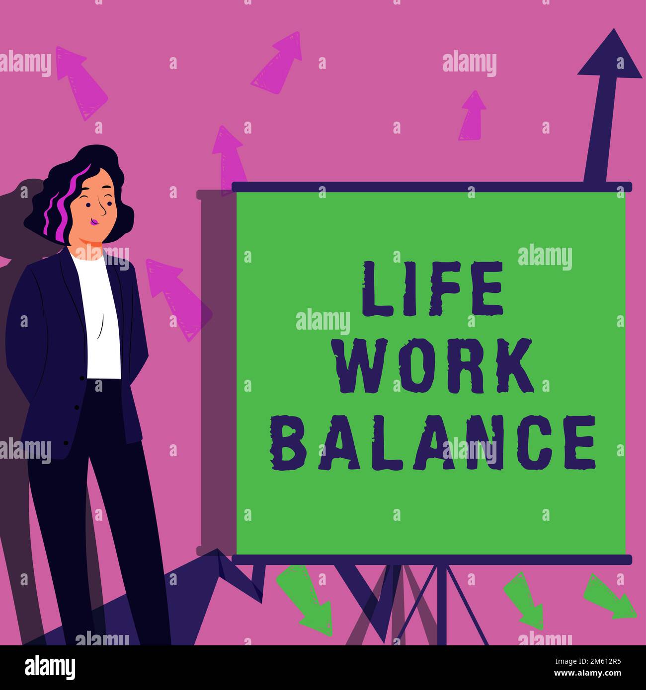 Text sign showing Life Work Balance. Business approach stability person ...