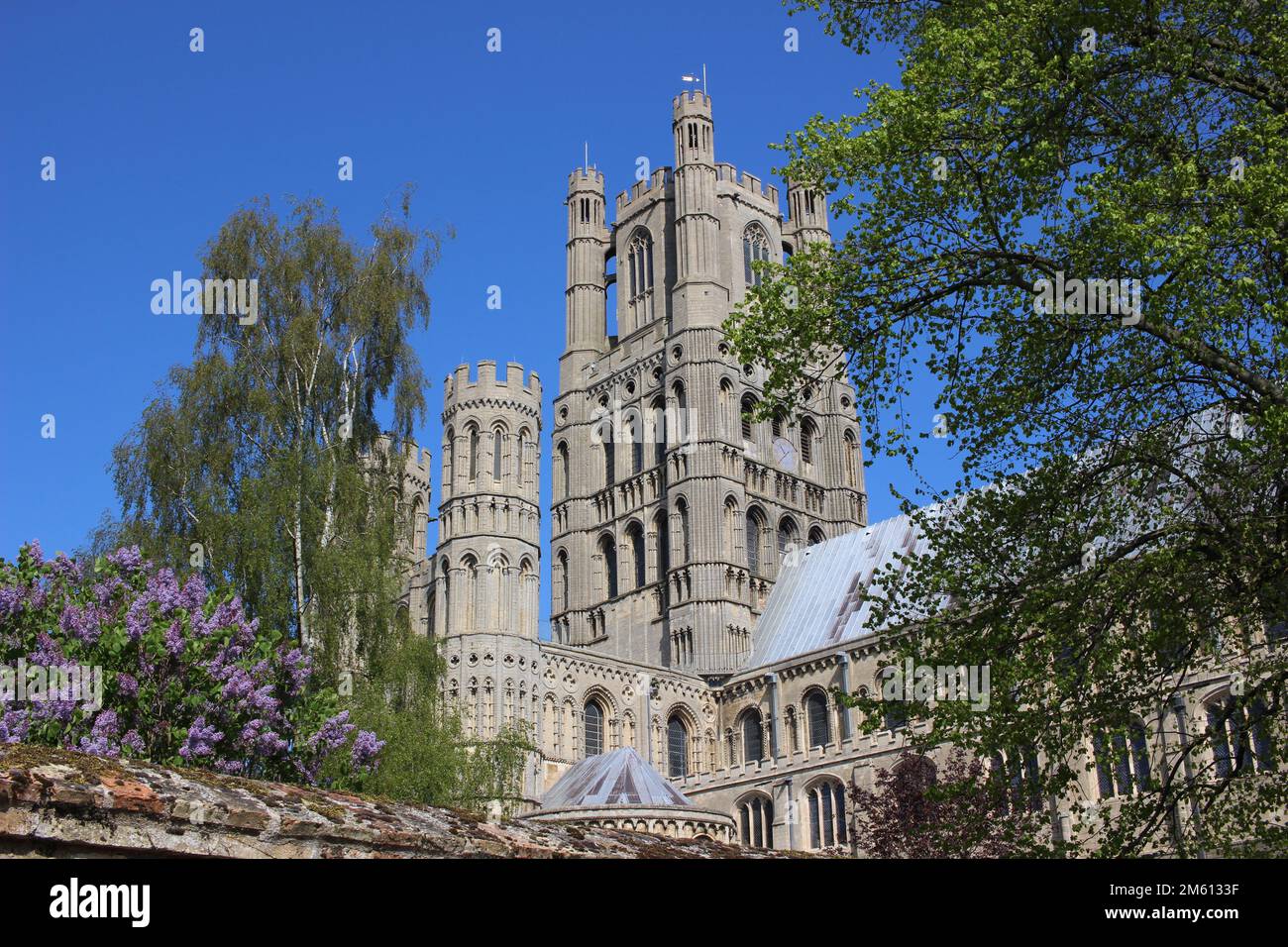Ely Cathedral (Cathedral Church of the Holy and Undivided Trinity), West Tower, Ely, Cambridgeshire Stock Photo