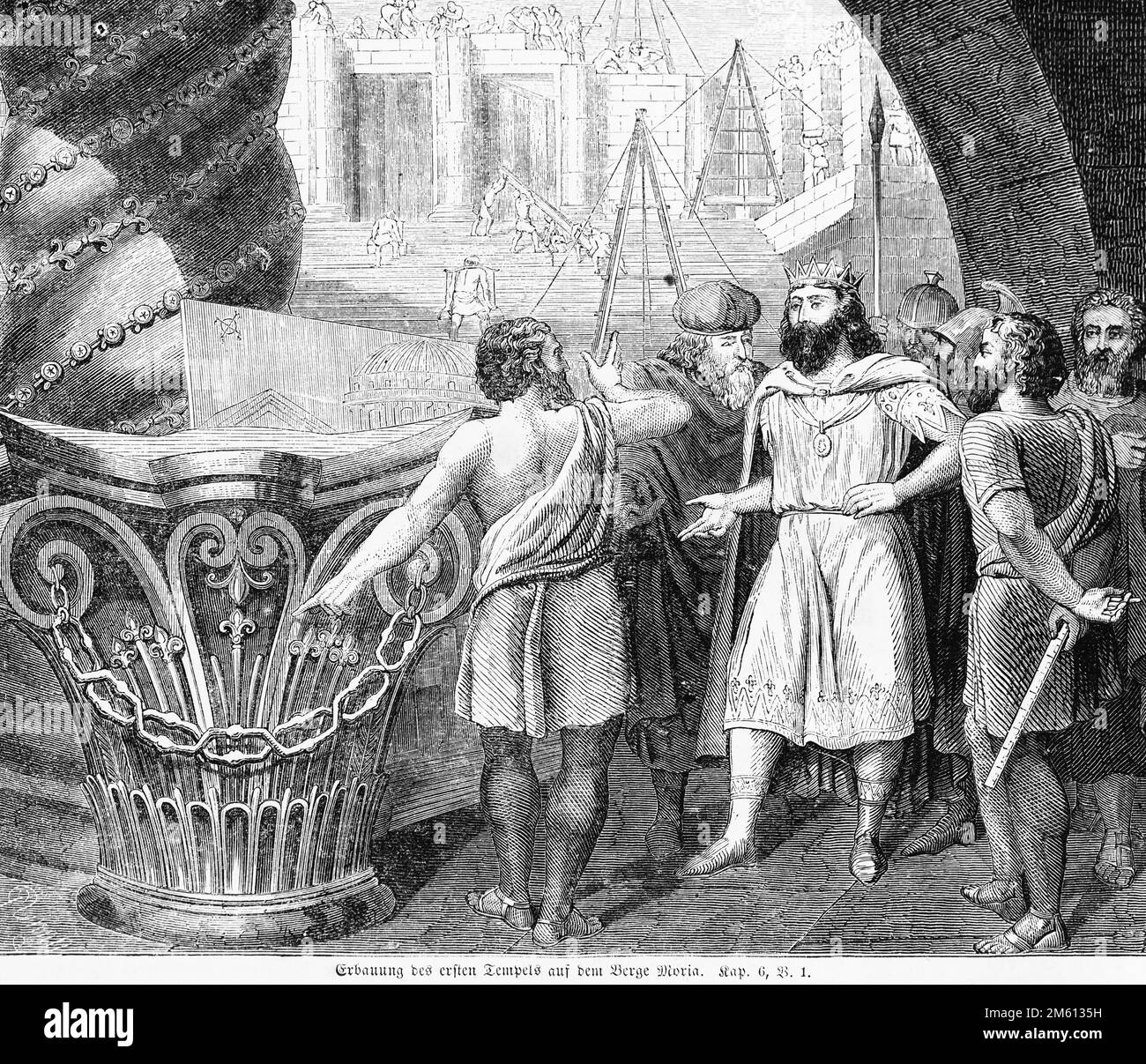 Building the House of the Lord on Mount Moria ,Bible, Old Testament