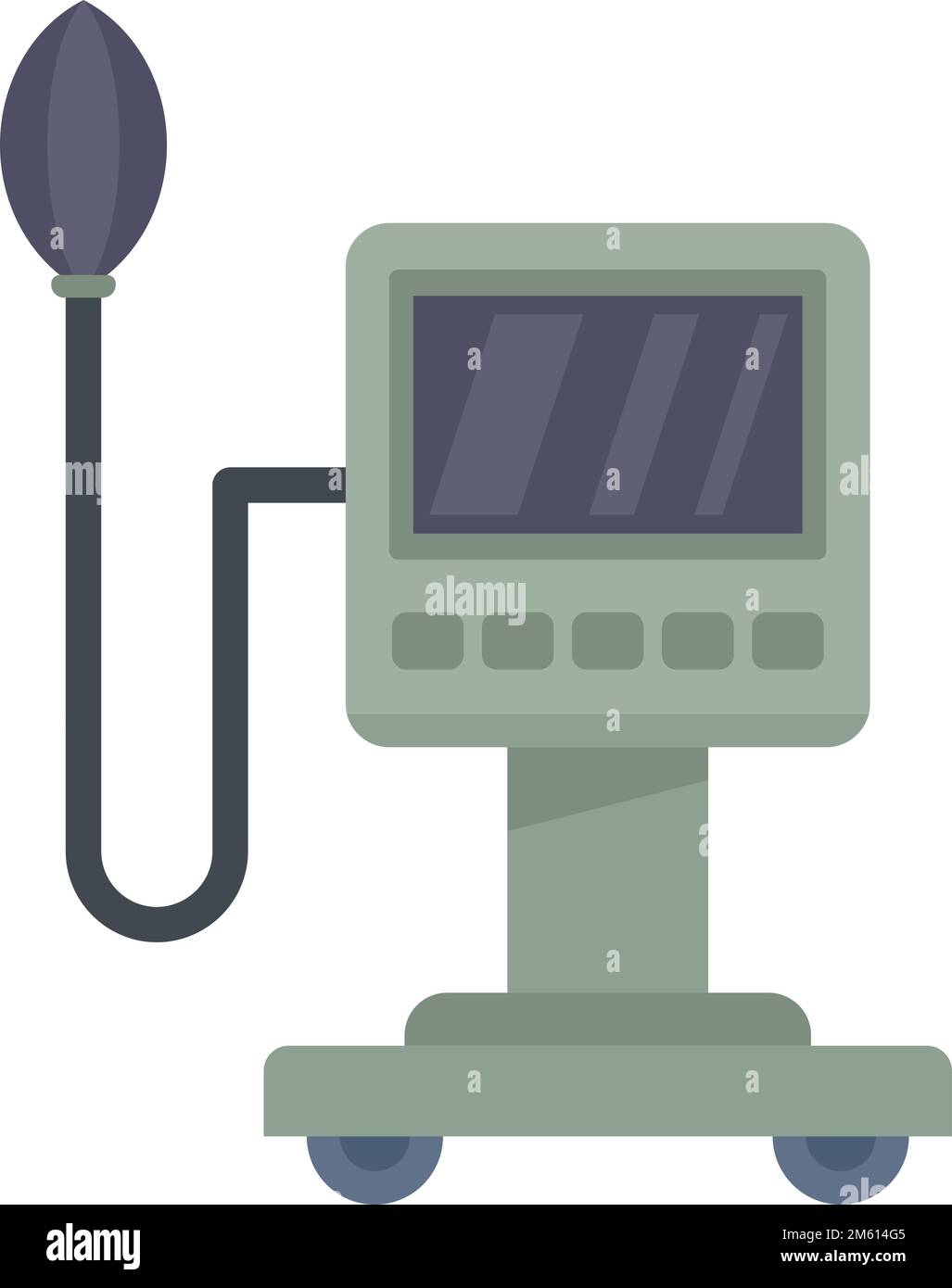 Heart rate monitor icon. Flat illustration of Heart rate monitor vector ...