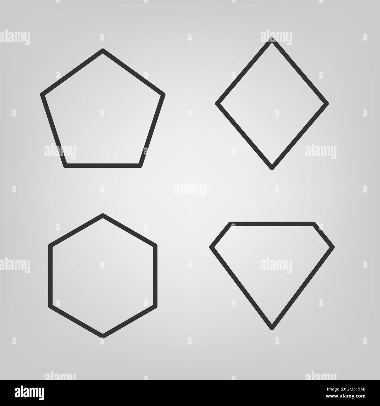Stroke geometric shapes set vector Stock Vector Image & Art - Alamy