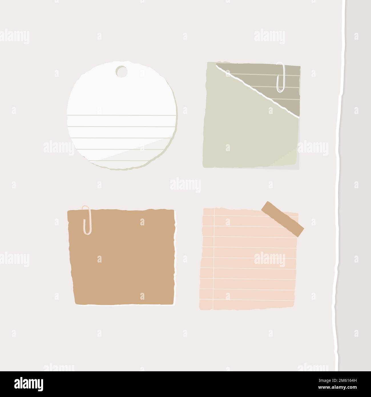 Colorful paper note collection social ads template vector Stock Vector ...