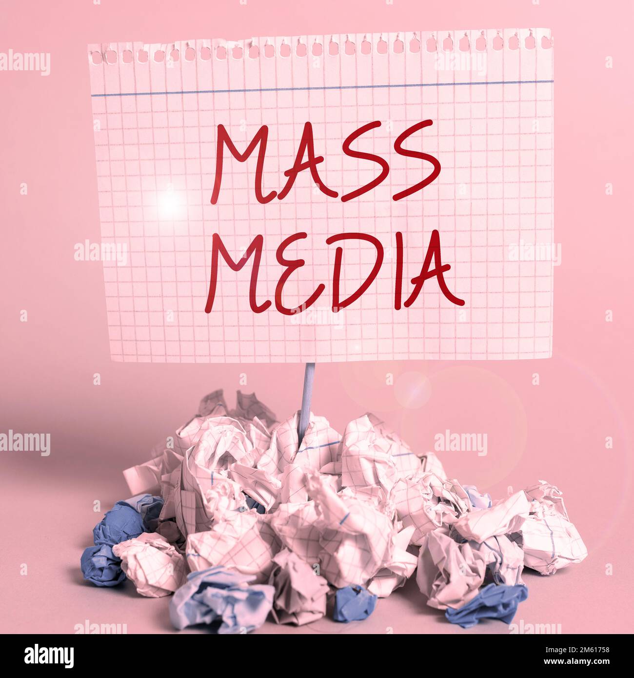 Text Caption Presenting Mass Media Concept Meaning Group People Making News To The Public Of 