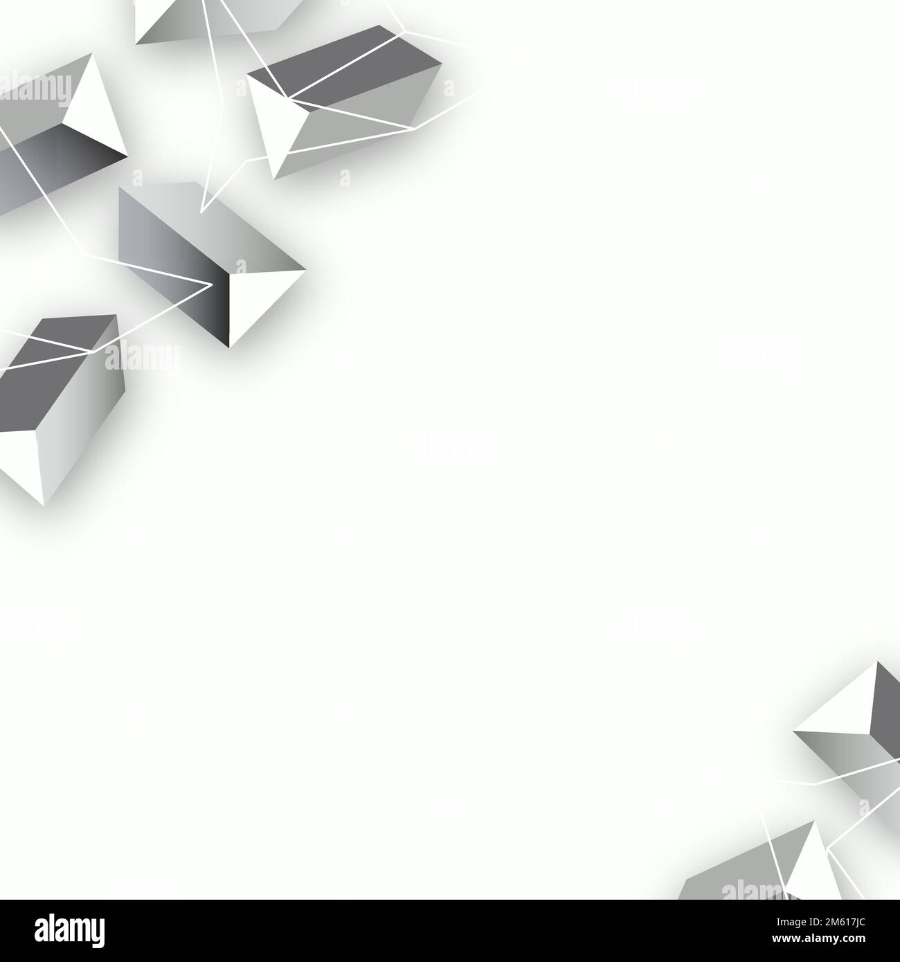 Light gray geometrical shape decorated frame vector Stock Vector