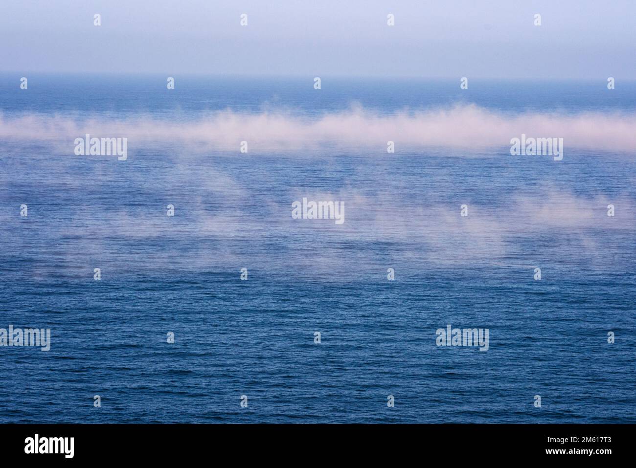 Fog clears over the Pacific Ocean at Point Reyes National Seashore in
