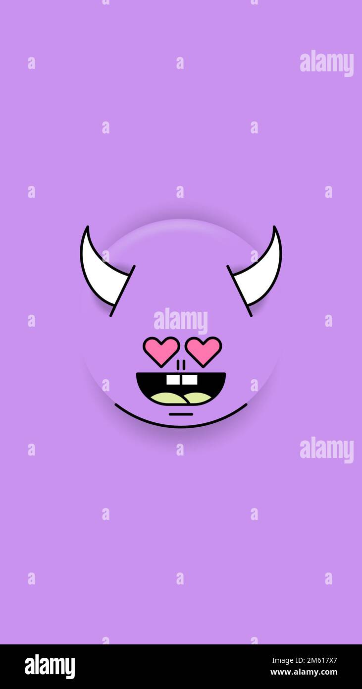 Colorful and cute monster emoji phone background vector Stock Vector