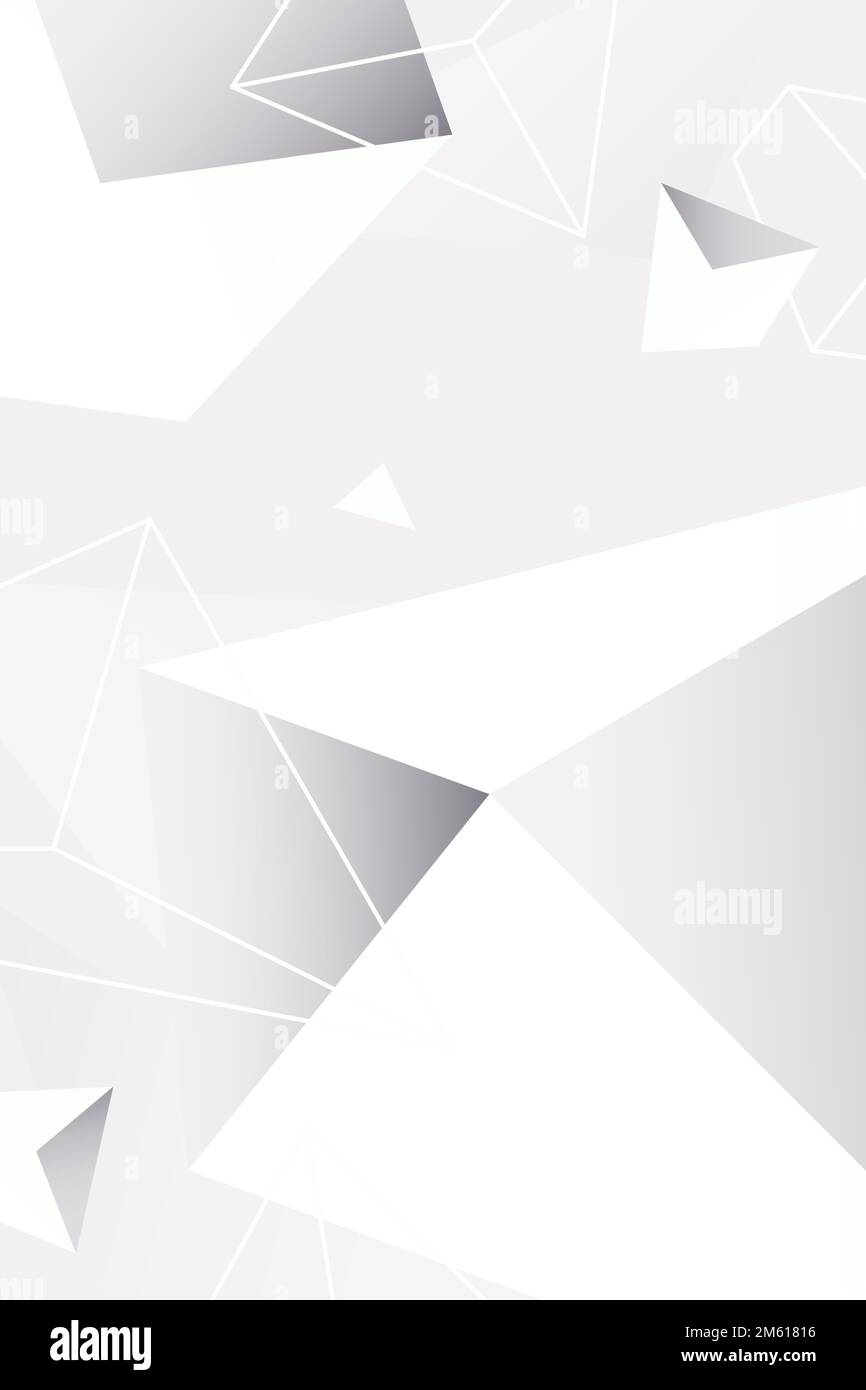 Light gray geometrical shape decorated banner Stock Vector