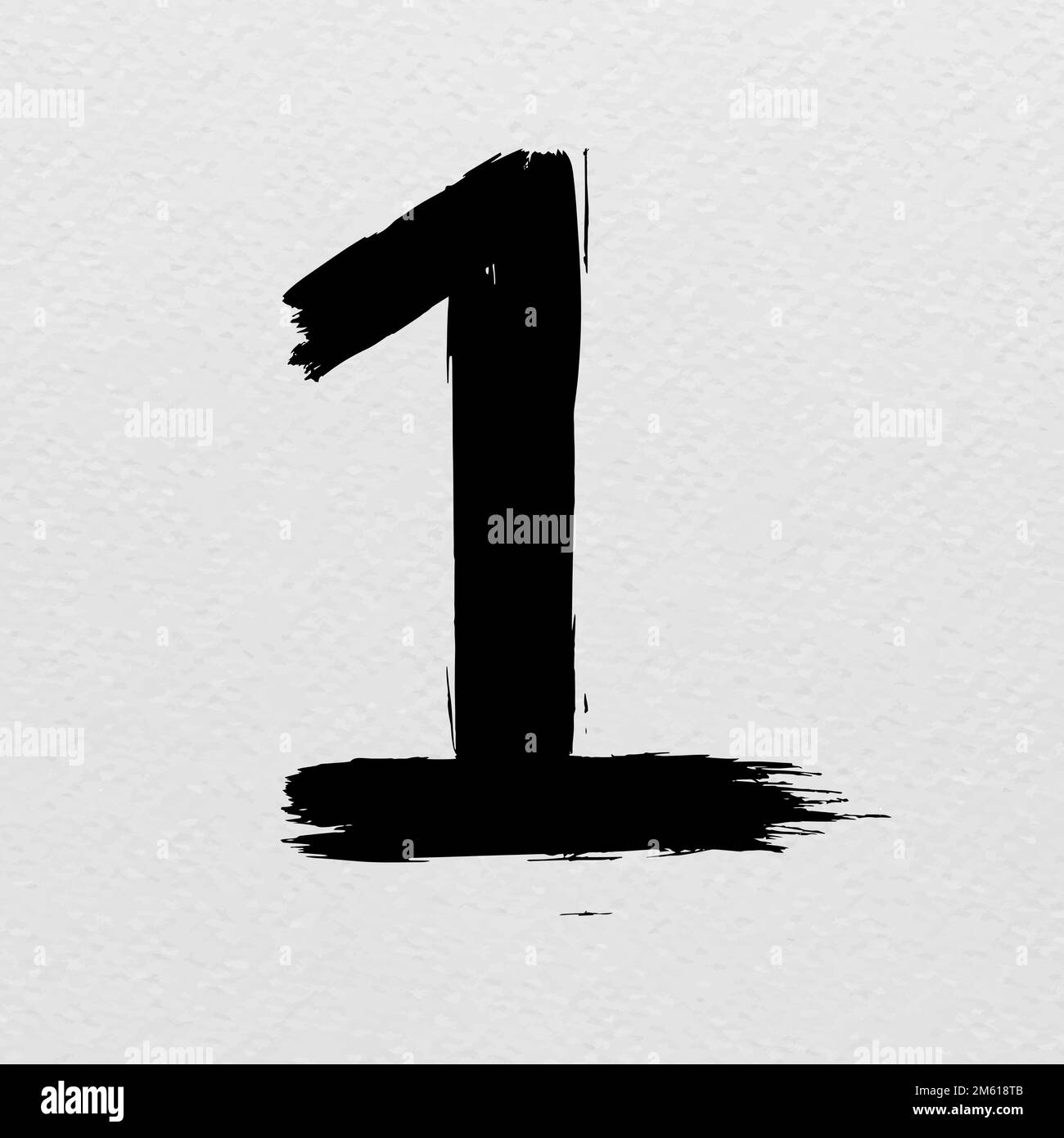 Number 1 brush stroke typography vector Stock Vector Image & Art Alamy