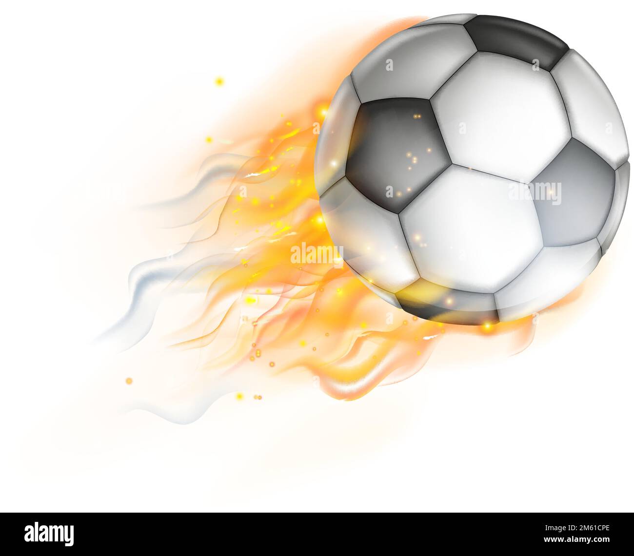 Soccer Football Ball Flame Fire Concept Stock Vector Image & Art Alamy