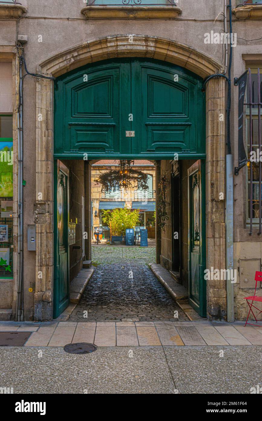 Entryway to shop in Dijon, France Stock Photo