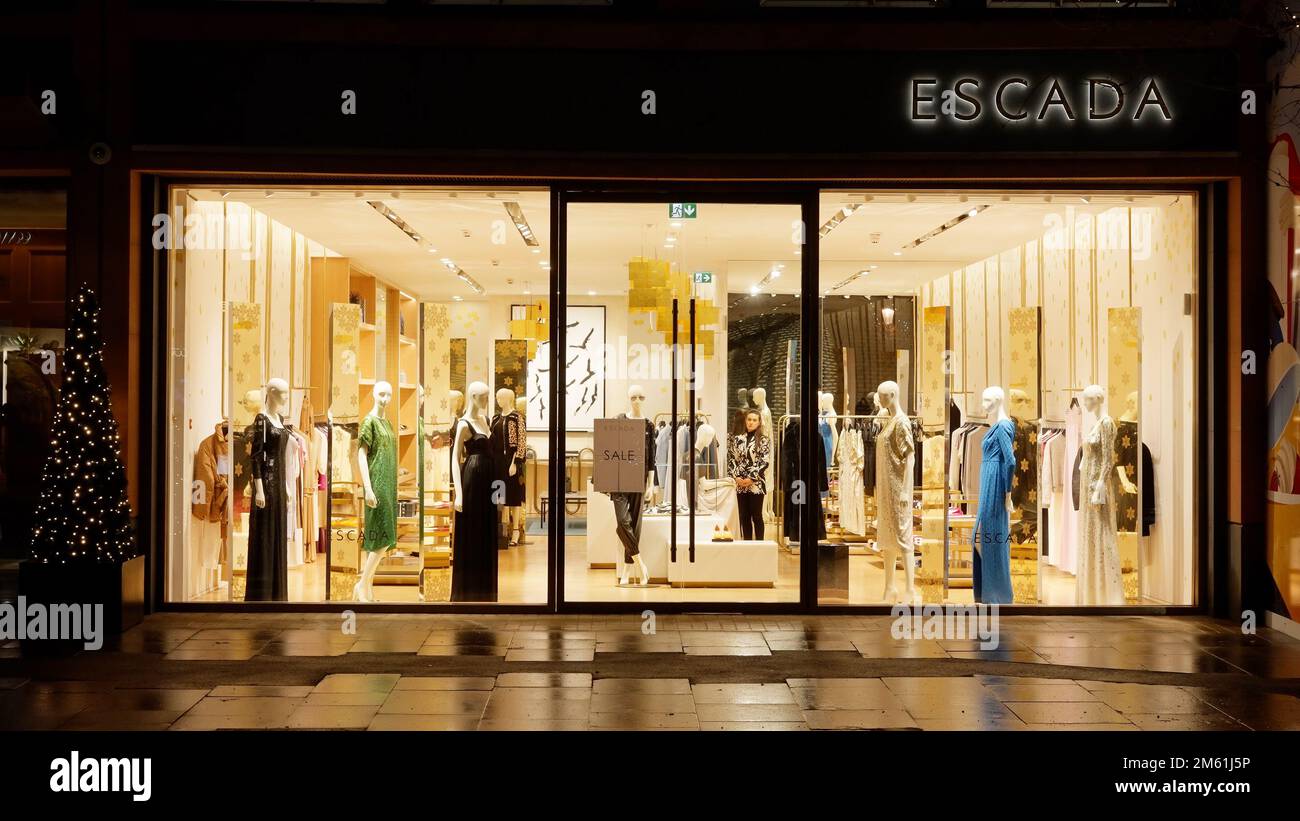Escada Store in London Chelsea - LONDON, UK - DECEMBER 20, 2022 Stock Photo