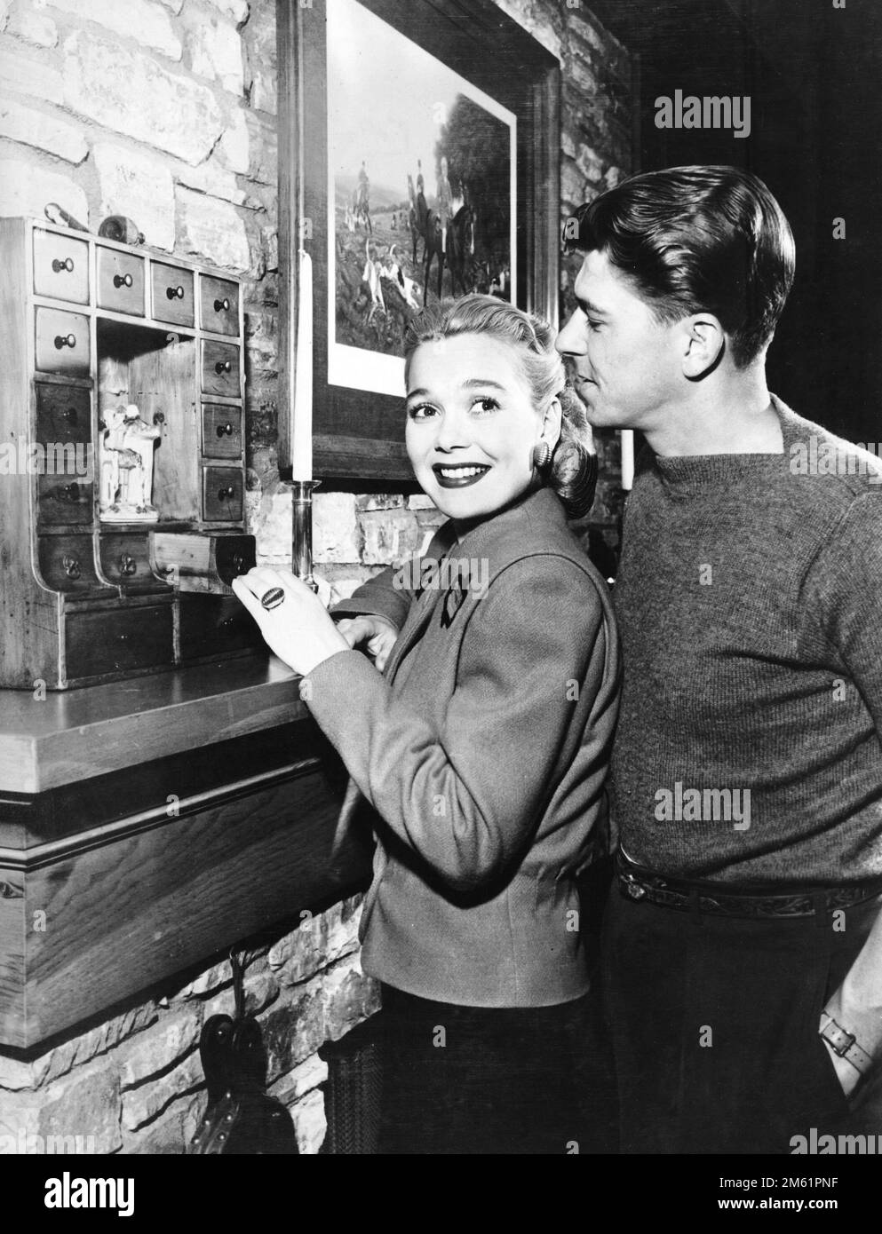 Ronald Reagan and Jane Wyman (1940s) 2 Stock Photo - Alamy