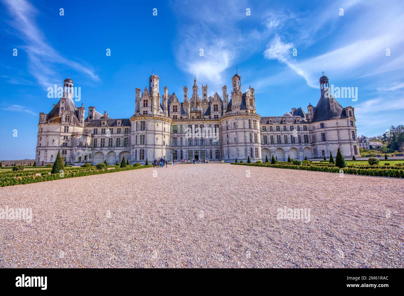 Loire, France - April 14, 2019: The castle of Chambord, Castle of the ...