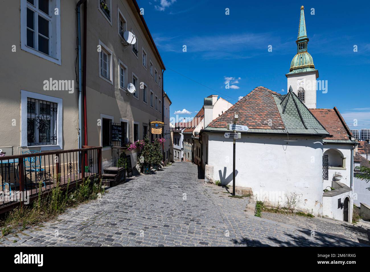 Old Town with St Martins Cathedral, Bratislava Stock Photo