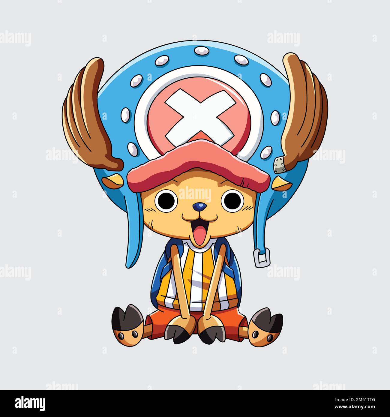 Tony tony chopper character. One piece cartoon vector illustration