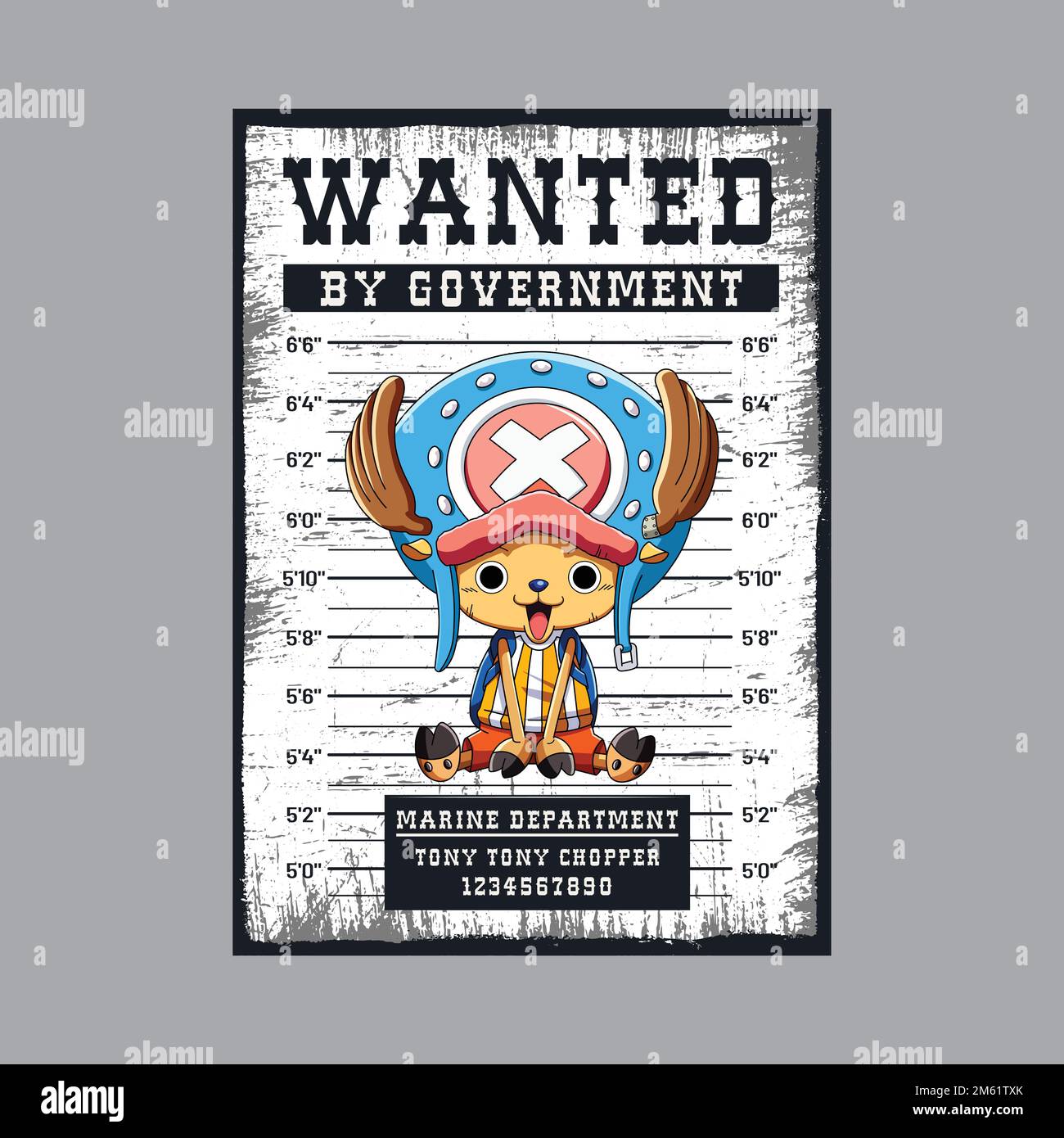 Tony Tony Chopper One Piece Wanted Poster Wood Print