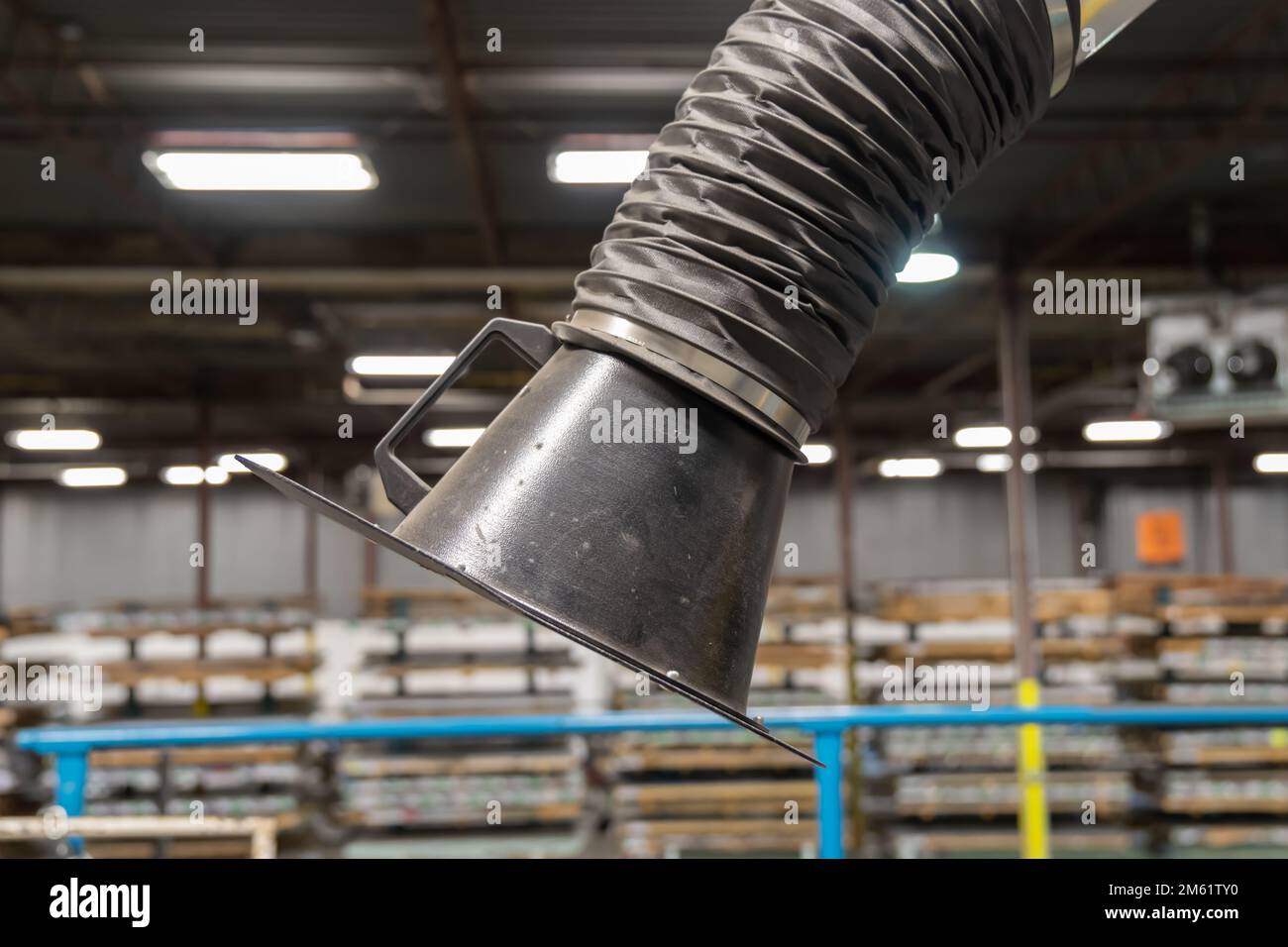 Air extraction device to remove airborne particles Stock Photo Alamy