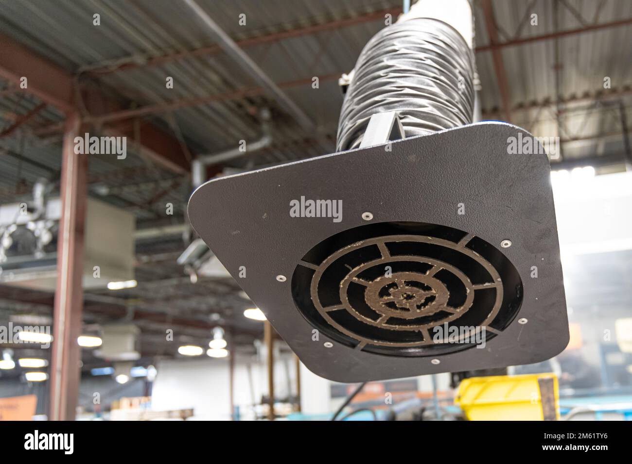 Air extraction device to remove airborn particles Stock Photo Alamy