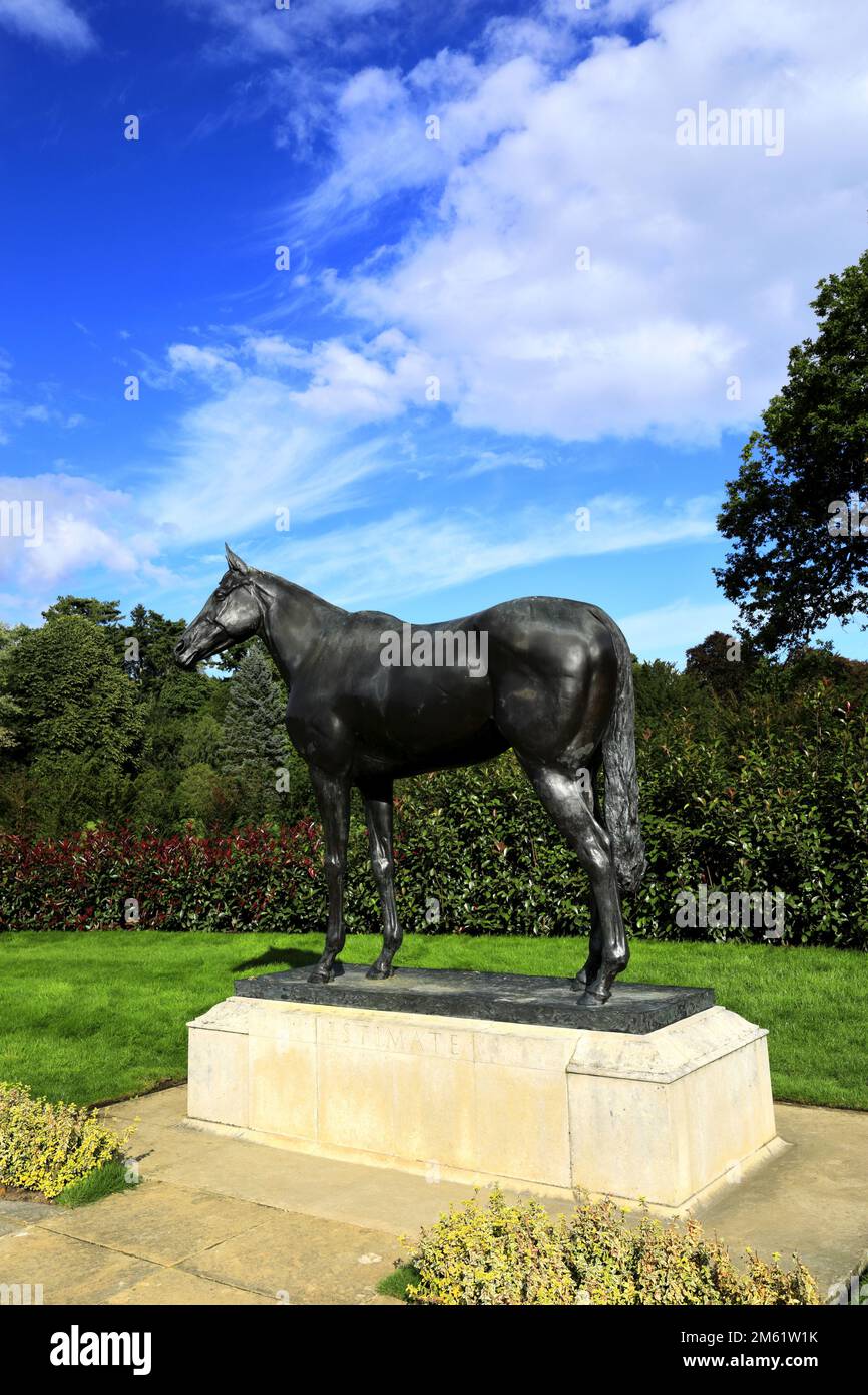 A statue of the queen's racehorse Estimate, By Tessa Campbell Fraser, Sandringham House and