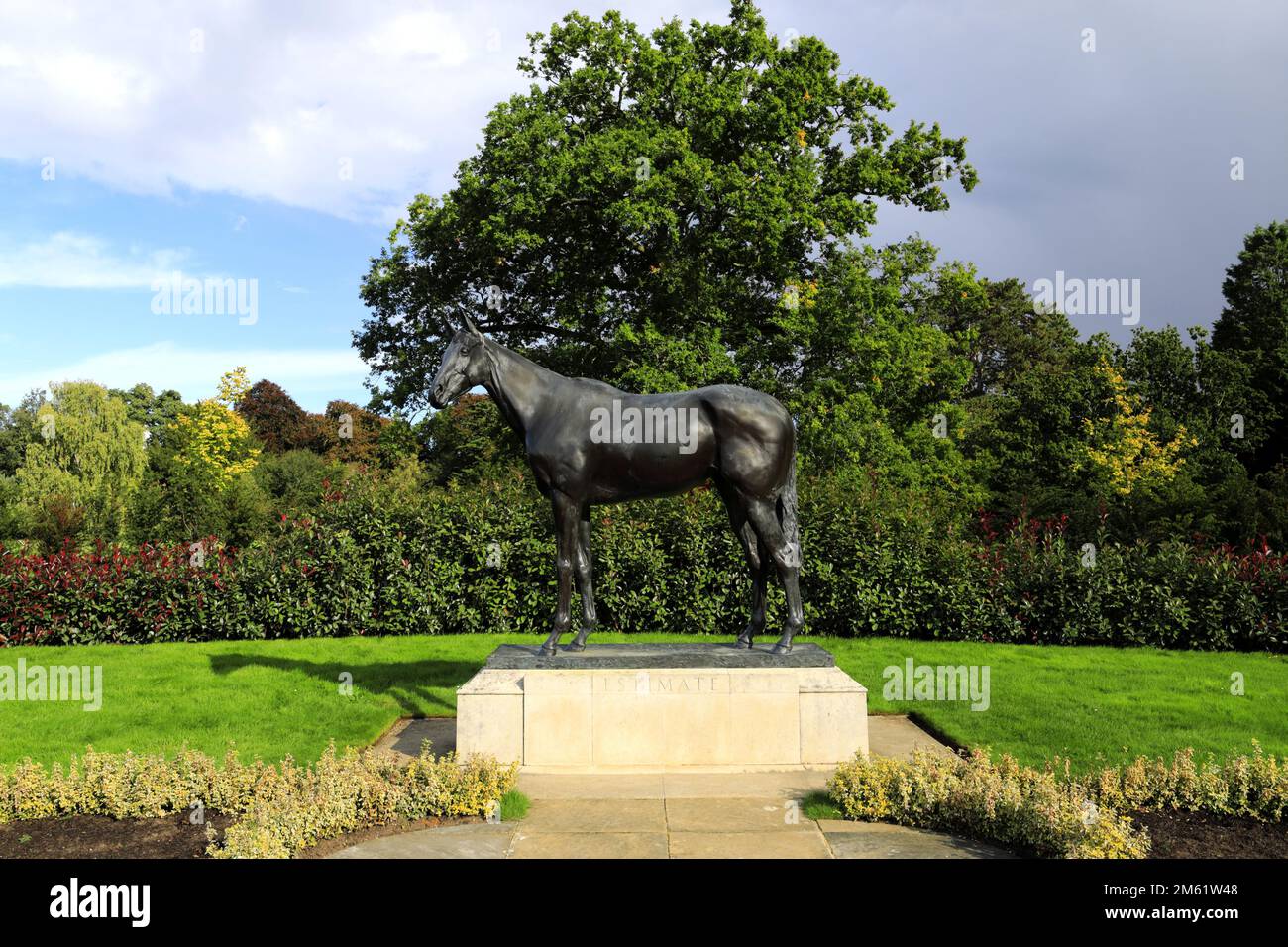 A statue of the queen's racehorse Estimate, By Tessa Campbell Fraser, Sandringham House and