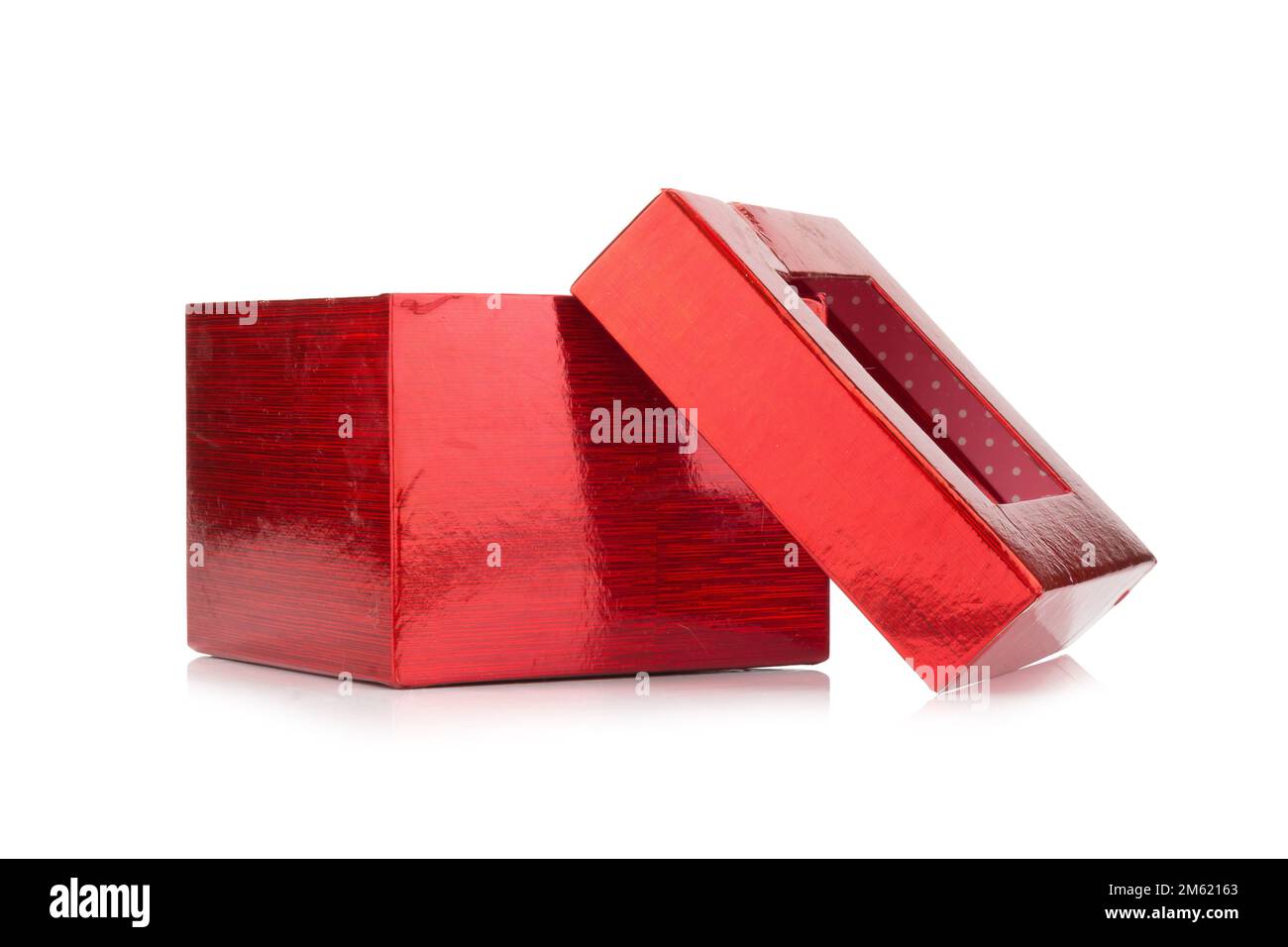 red gift box isolated on white background Stock Photo - Alamy