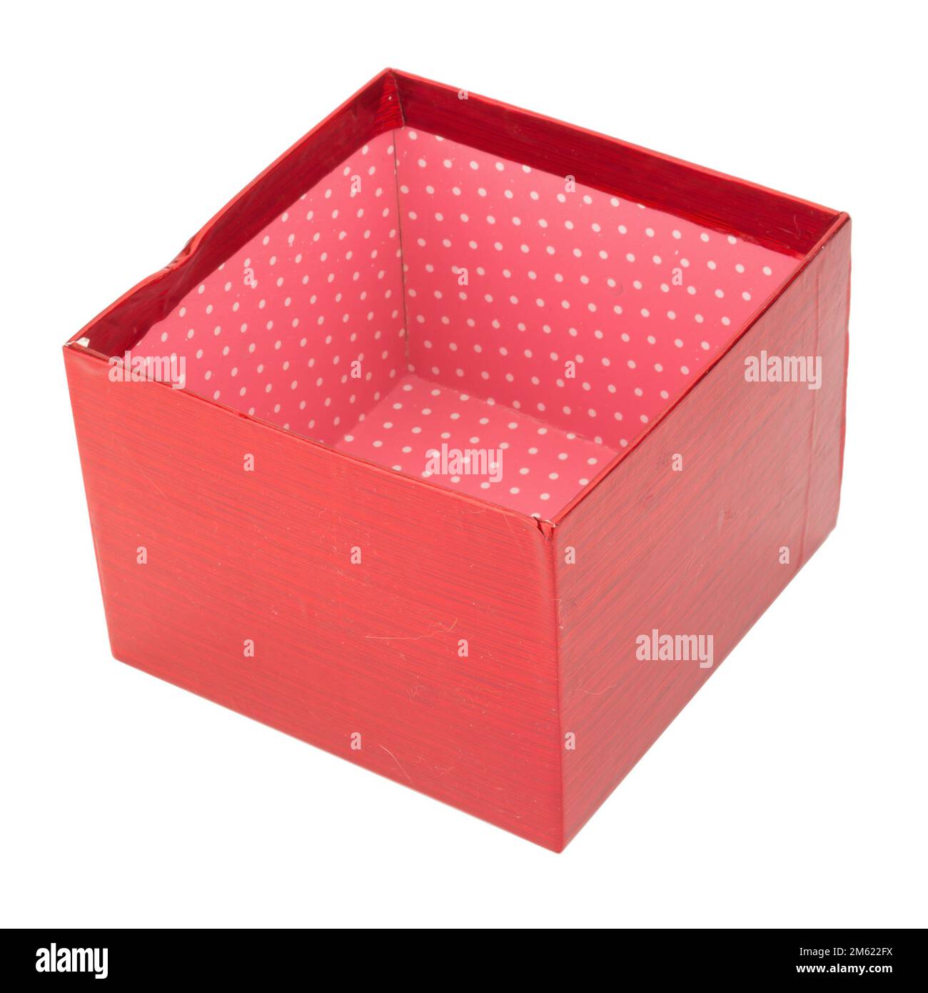 Top lid red gift box Cut Out Stock Images & Pictures - Alamy
