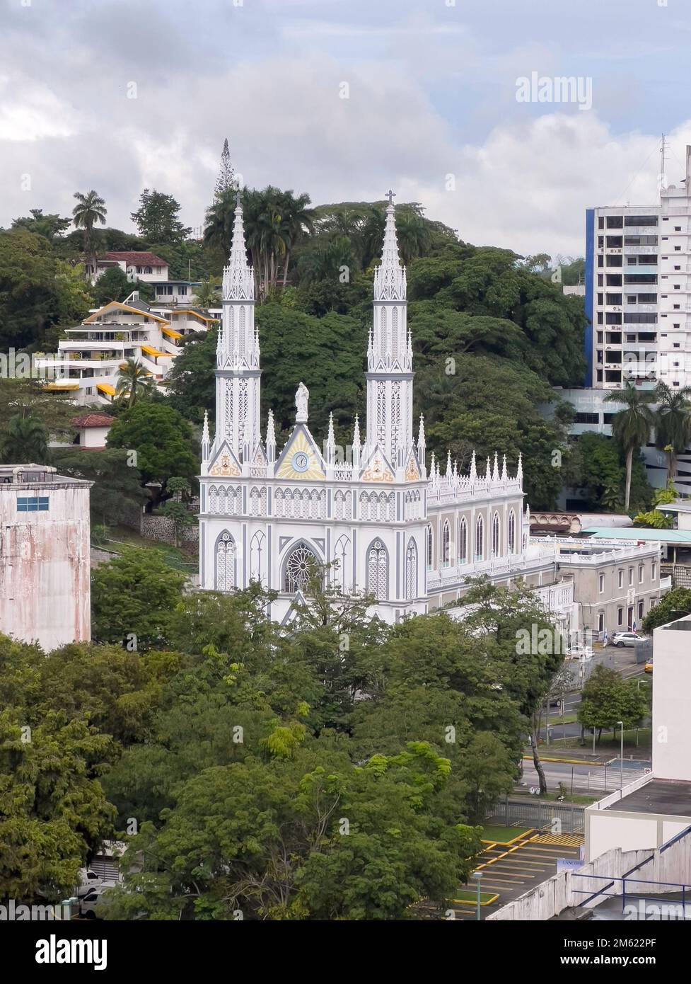Our Lady of Mount Carmen, La Iglesia de Carmen, in Panama City, Panama Stock Photo