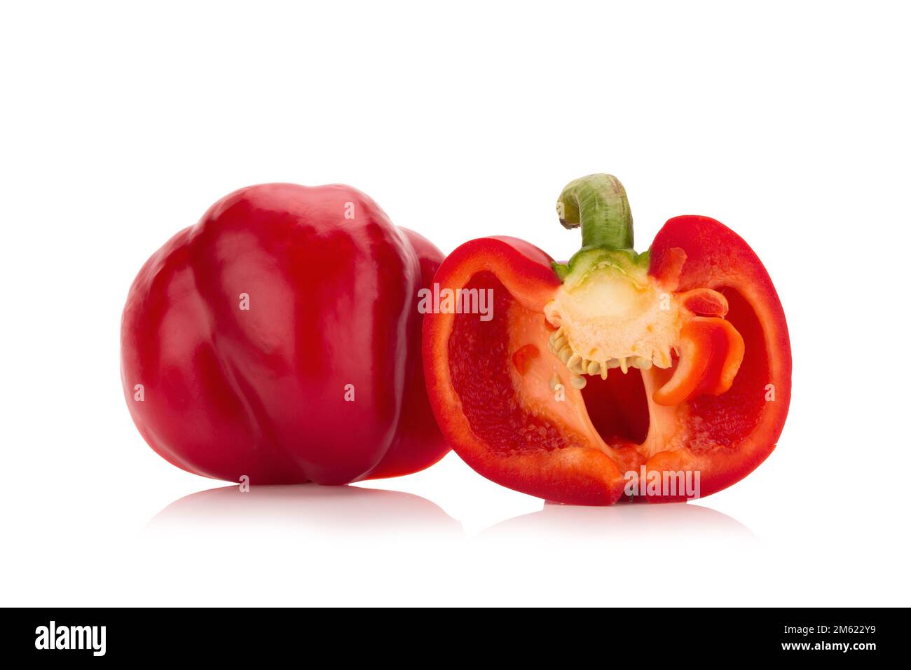 bell peppers isolated on white background Stock Photo - Alamy