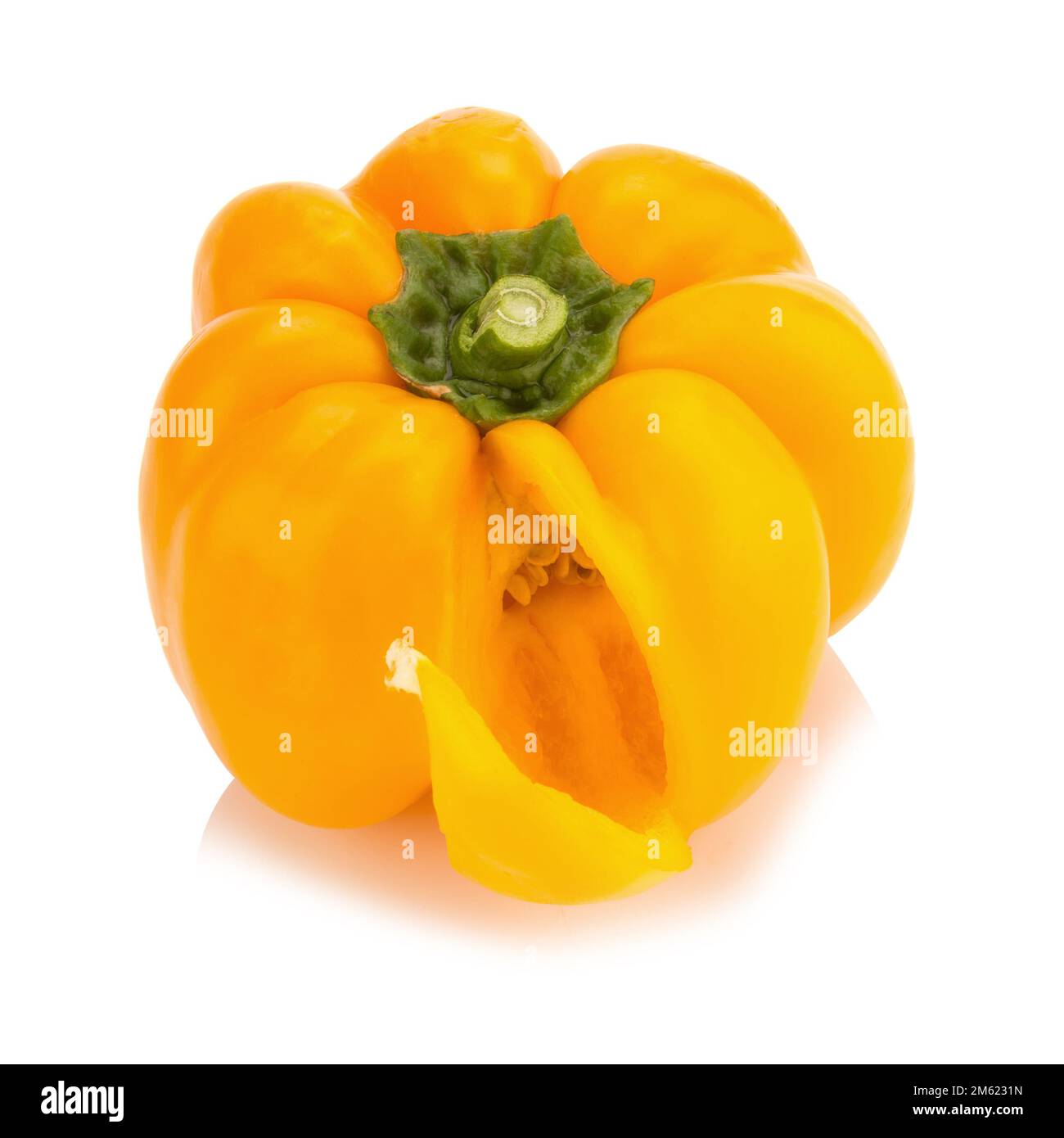 bell peppers isolated on white background Stock Photo - Alamy
