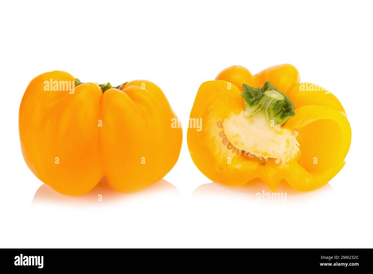 bell peppers isolated on white background Stock Photo - Alamy