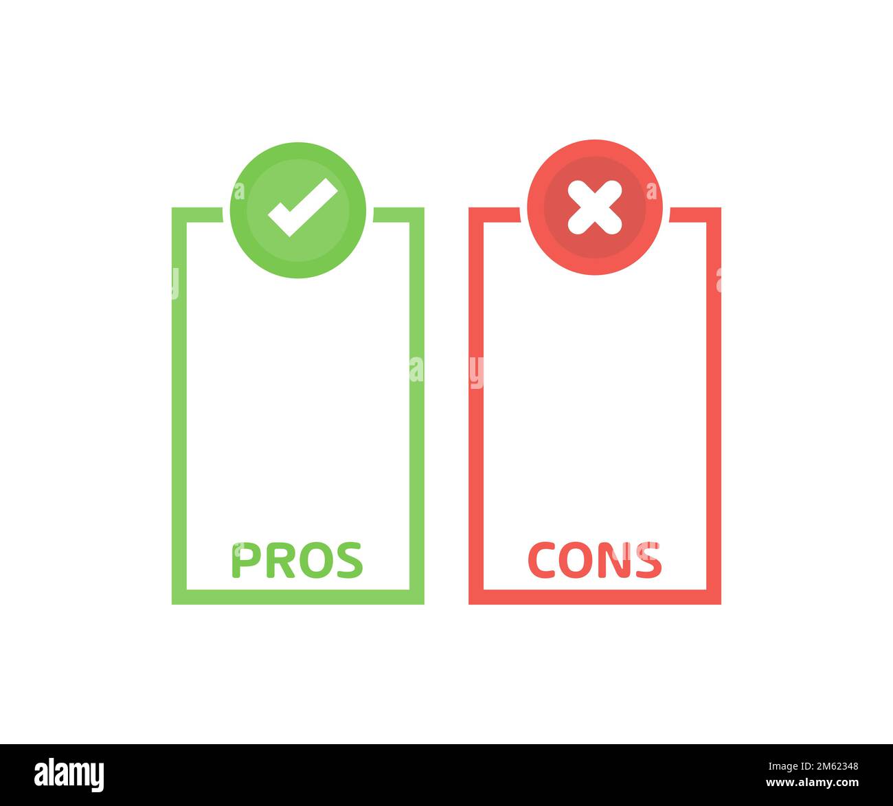 Positive and negative comparison pros and cons list logo design easy