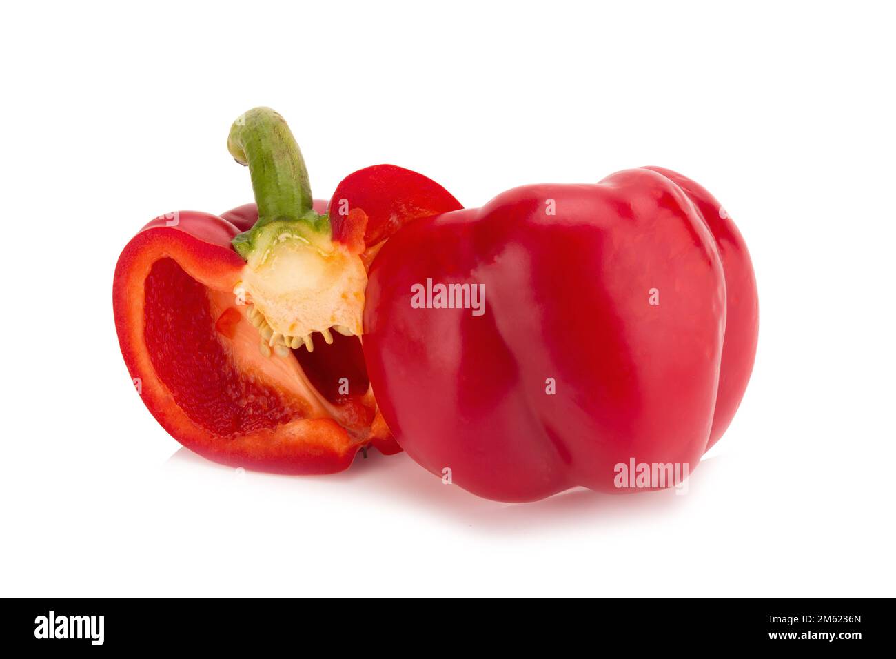 bell peppers isolated on white background Stock Photo - Alamy