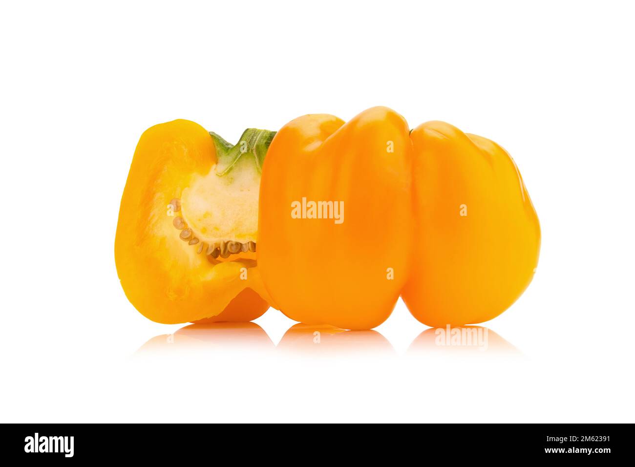 bell peppers isolated on white background Stock Photo - Alamy