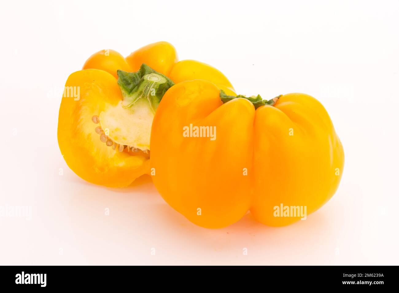 bell peppers isolated on white background Stock Photo - Alamy